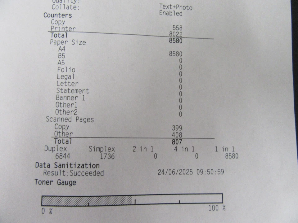 Kyocera M3145idn Mono Printer, Very Low Count: Under 9K Pages,  A4 MFP, WARRANTY - Image 4 of 4