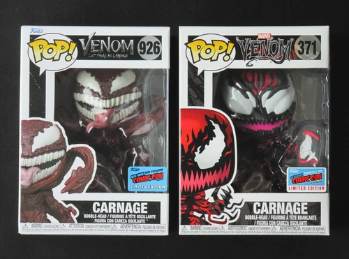 (2) NEW Funko Pop Marvel Carnage Tendrills #371 - 2018 NYCC + 2021 NYCC #926