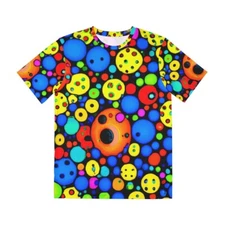 All Over Print T Shirt Adult Psychedelic Polka Dots Festival Rave Trippy Art Tee