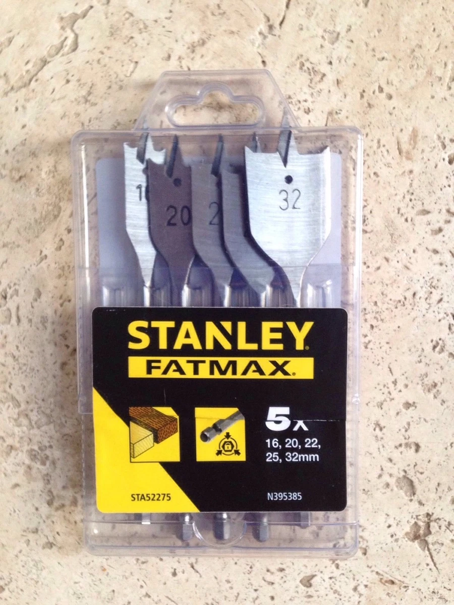 Stanley FatMax x5 Piece Wood Spade Bit Pack STA52275 XJ Brand New