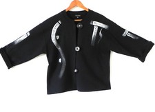 Sunset Coast Jacket Boxy/semi-crop Style Black Paint Trim Over-sized Size M