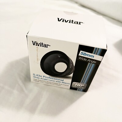 58MM VIVITAR Photo 0.43x Wide Angle Lens + Macro Item # VIV-58W