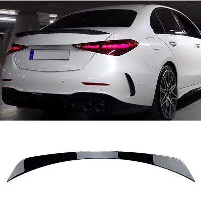 mercedes c class boot spoiler lip Fit For Benz W206 C200 2022-2024 Black Rear Trunk Wing 1 5/8 high