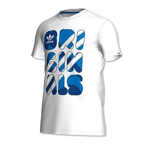 Adidas originals icon mens t shirt while blue S-L bnwt (SALE) REDUCED ...