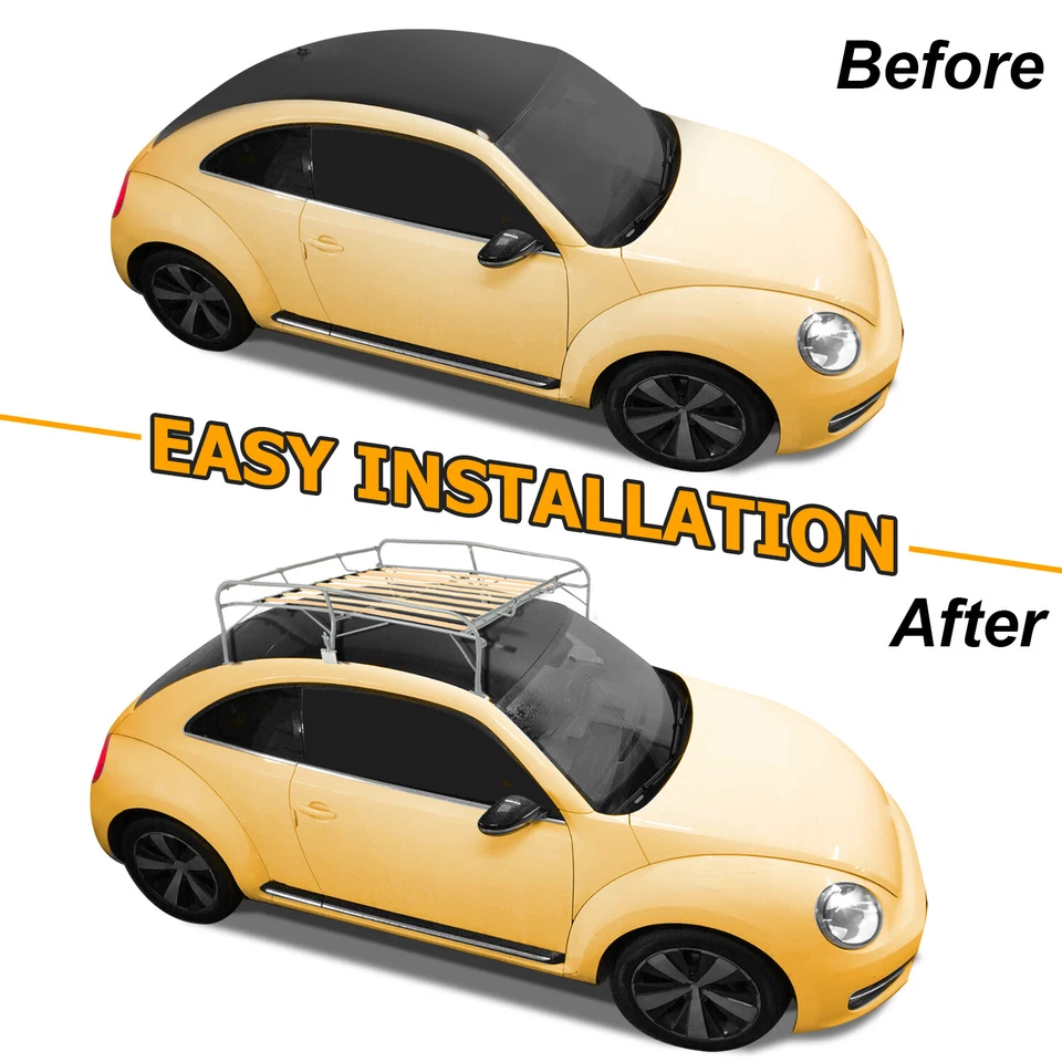 Roof Cargo Rack Carrier Basket Holder For VW Classic Type 1 Bug Beetle All Years - Image 3 of 4