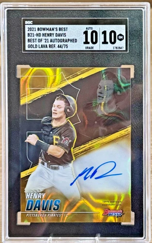 2021 Bowman’s Best Henry Davis BEST OF 2021 GOLD Lava Auto /75 🔥 SGC 10 Auto 10
