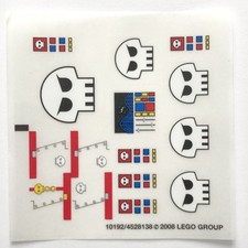 LEGO STICKER SHEET 10192 Space Skulls Decals Stickers Factory
