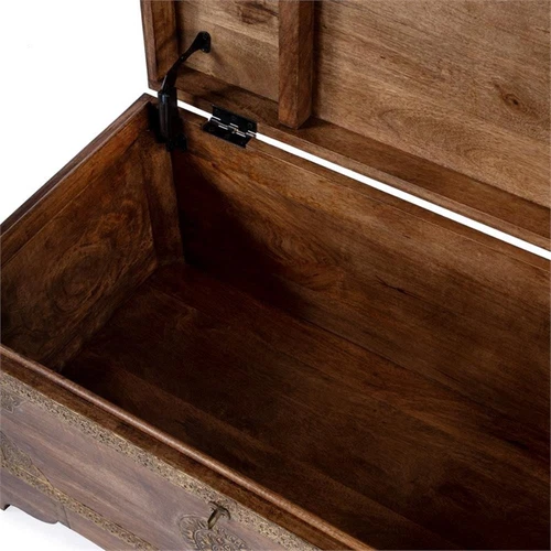 Butler Specialty Company Nador Wood Storage Trunk Coffee Table In Brown - Picture 9 of 10