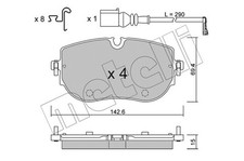 METELLI Bremsbeläge Bremsbelagsatz für VW ID.4 E21 ID.5 E39 Skoda Enyaq IV SUV