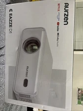 Aurzen EAZZE D1 Smart Projector with WiFi and Bluetooth, White