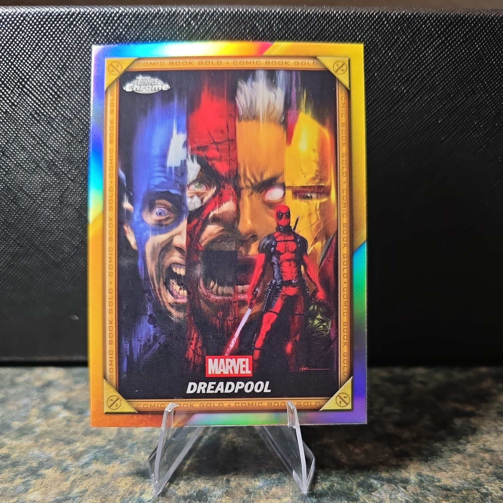 2025 Topps Chrome Deadpool Comic Book Gold Card Insert #CB-28 Dreadpool