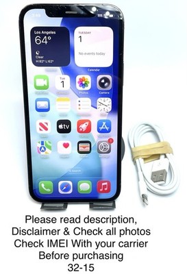 Apple Iphone 12 Pro 256 (AT&T) Graphite In Good Condition.