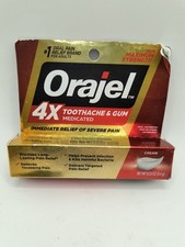 Orajel 4X Medicated Cream Toothache Gum Max Strength Pain Relief Exp 6/27