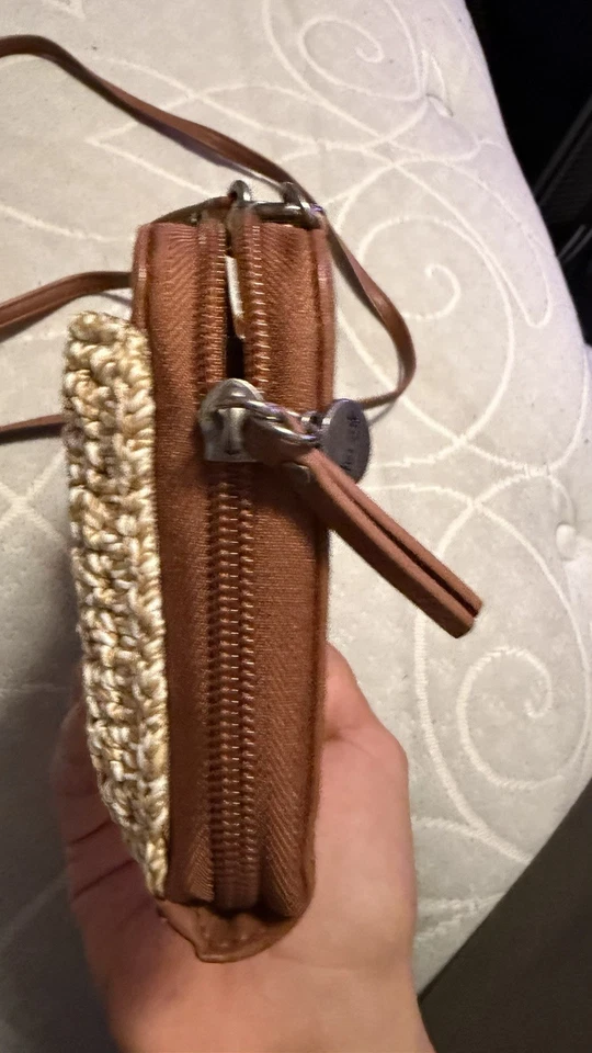 Cartera Bandolera The Sak Mujer Marrón Tostado Tejido Paja Convertible Bolso Cartera Foto 3 de 4