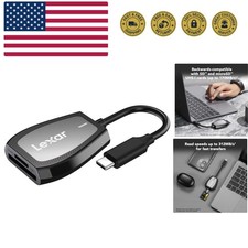 Efficient USB-C Dual-Slot SD and microSD Reader - 312MB/s Data Transfer Speeds