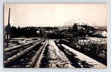 Postcard RPPC California Edgewood Mt Shasta Railroad Train Station Depot 1910s