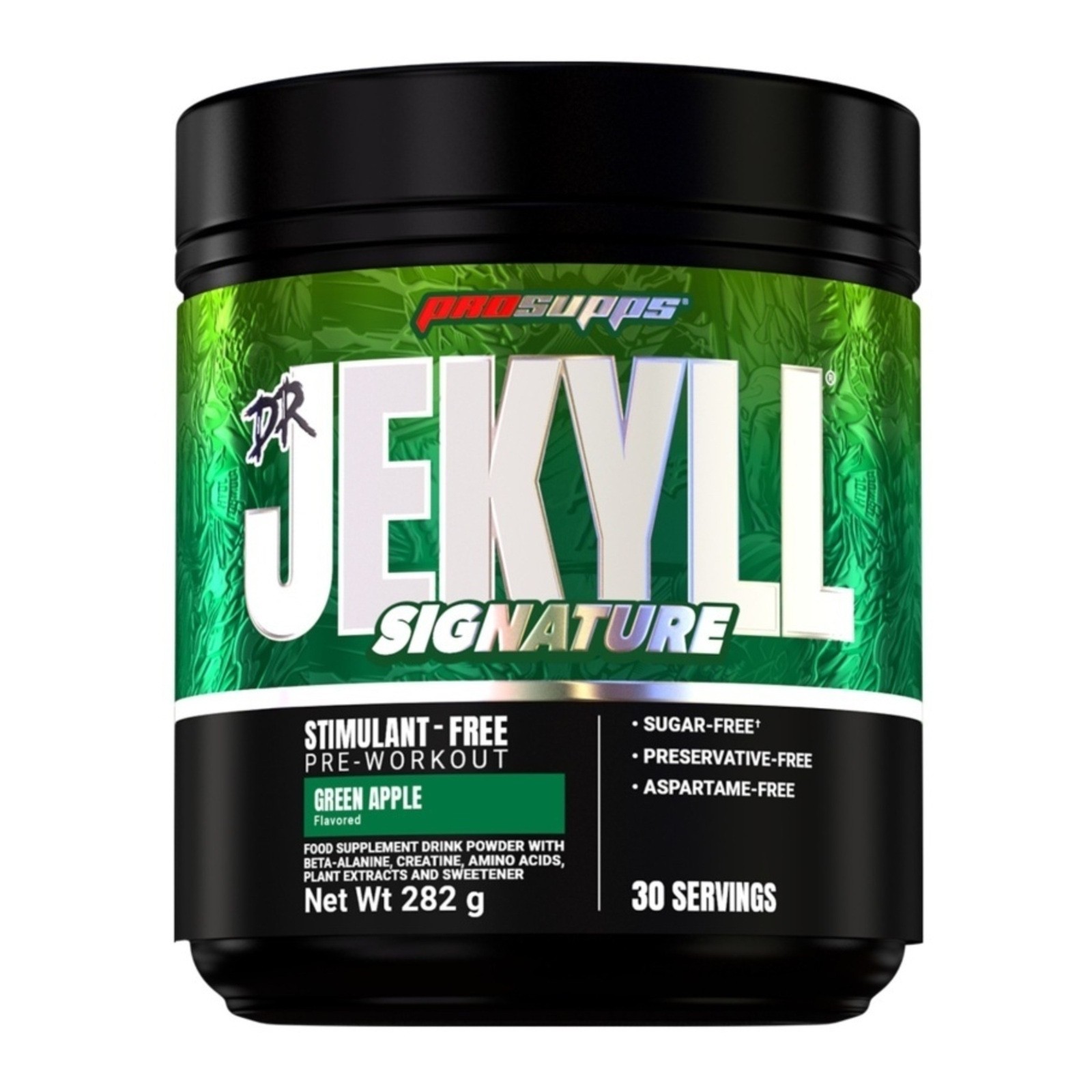 PROSUPPS DR JEKYLL SIGNATURE STIM FREE ELECTROLYTES PRE-WORKOUT 282G GREEN APPLE