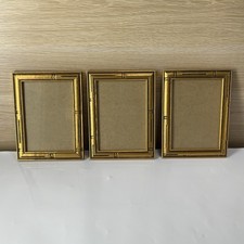 Gold Faux Bamboo Frame Set of 3 Hollywood Reg...