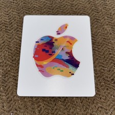 Official Apple Logo Decal Sticker From Gift Card Abstract Design Variant 5