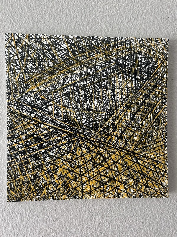 Extreme Abstract Acrylic Lines Painting Jacob Alexander Kendall