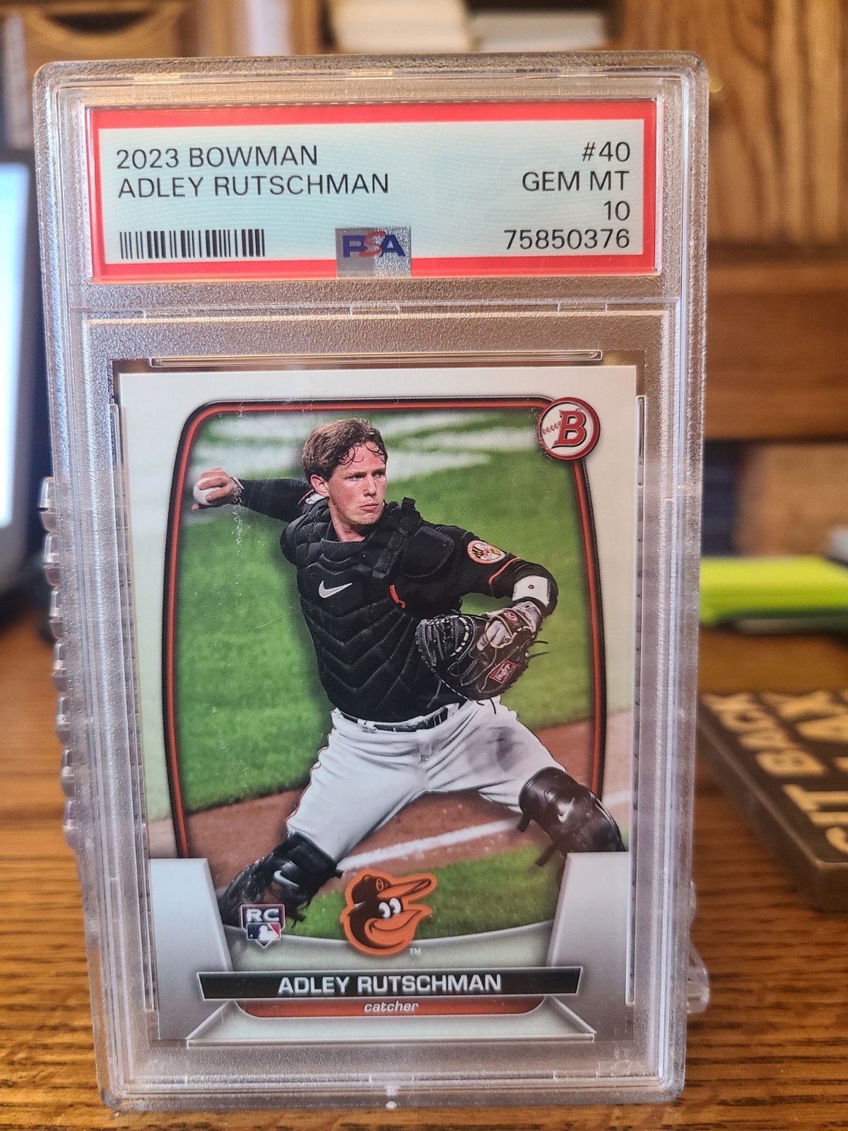 2023 Bowman  #40  Adley Rutschman  RC  PSA 10  Baltimore Orioles