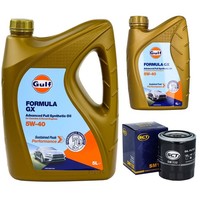 MotoröL Set Gulf Formula GX 5W-40 6 Liter + ÖLfilter FüR Infiniti Q45 I