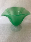 Beautiful Rare STEUBEN GREEN JADE Uranium Glass Bowl Rockwell Gallery
