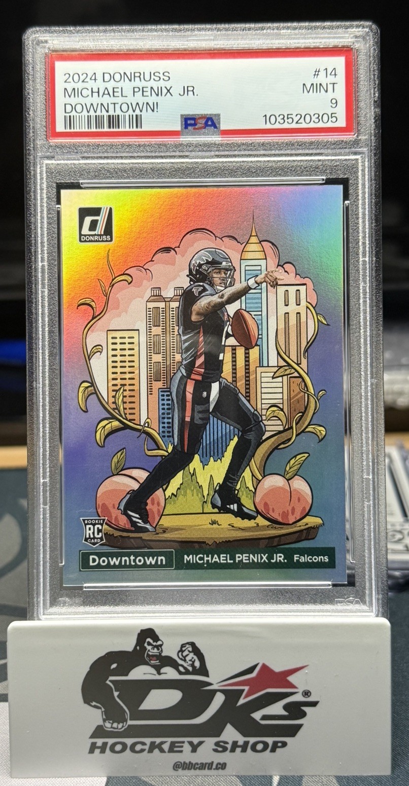 2024 Panini Donruss - Downtown! Michael Penix Jr. #14 (RC) PSA Mint 9