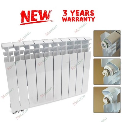 Wall Mount Radiator Heater Hot Water Heating 10 Section Aluminum 55000 BTU