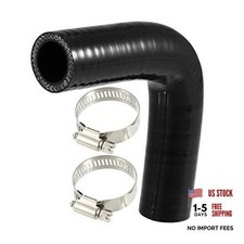22mm ID 90 Degree Silicone Hose for Car 0.87" Elbow, 1 Set, Black
