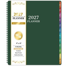 2027 Planner Weekly and Monthly - Planner 2027, Jan.2027 - Dec.2027, 9" 11"