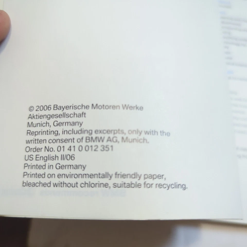 BMW Serie 3 323i 325i 325xi 330i 330xi 2006 sedán manual del propietario guía del usuario libro Foto 4 de 4