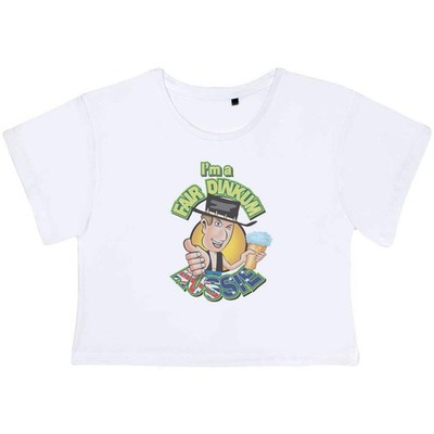''Happy Australian'' Damen Baumwolle Crop Tops (CO061724)