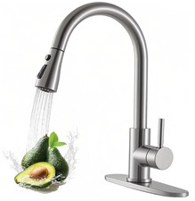 Grifo Cocina Extra ble N quel Cepillado Acero Inoxidable para RV y Bar