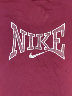 Vintage Nike Spell Out Tee USA Made XXXL Red Embroidered 90s