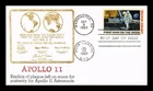 US COVER APOLLO 11 FIRST MAN ON MOON SPACE FDC SCOTT C76 REPLICA OF PLAQUE