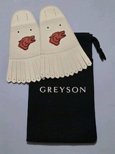 Greyson Clothiers White  Orange Wolf Golf Shoe Kiltie NIB