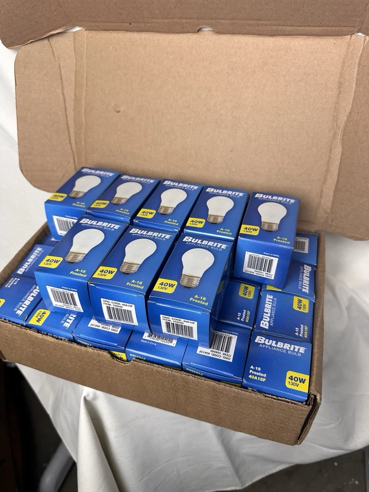 2Pack A15 Dimmable Appliance Light Bulb - 40W - 130V  Bulbrite 104040 FREE SHIP - Image 2 of 2