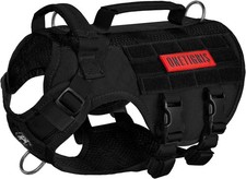 OneTigris No Pull Tactical Dog Harness Mesh Breathable MOLLE Vest with Handle Wa