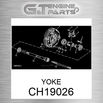 CH19026 YOKE fits JOHN DEERE (New OEM)