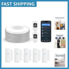 Smart WiFi Door Alarm System - 8 Piece Wireless Security Kit with Alexa