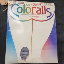 Vintage Stockings Pantyhose Coloralls Dove Gray Sandalfoot Queen Size Unopened