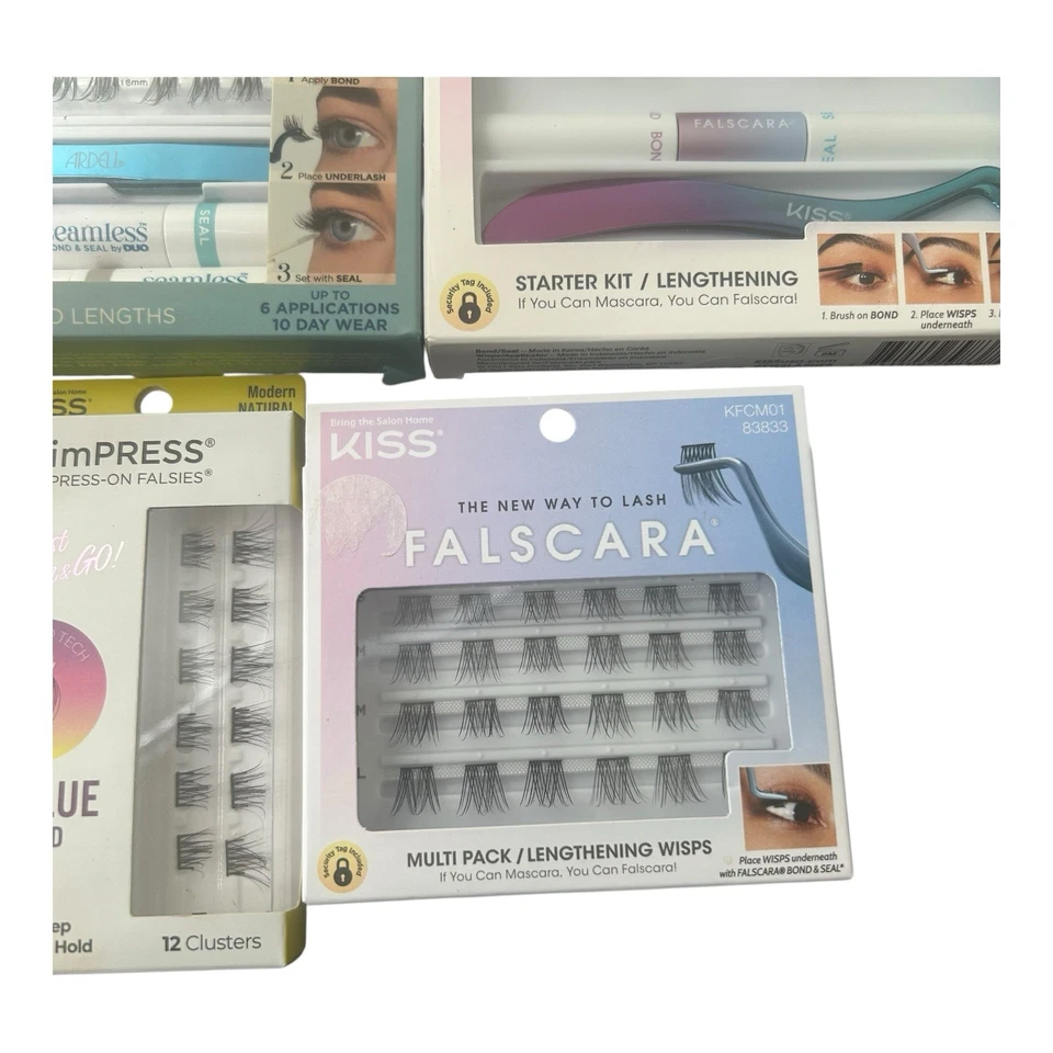 KISS Falscara Lash Wisps Extension Starter Kit Reusable Clusters Mixed Set - Image 4 of 4