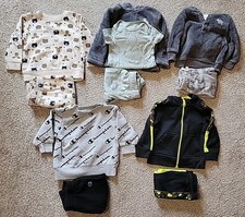 Boys 6-9 months outfits sweatershirts and sweatpants clothing bundle 11 pieces