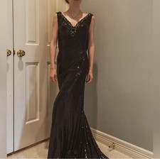 Formal Black Sequin Gown Very high Quality And Excellent Condition