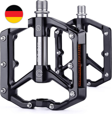 CXWXC Fahrradpedale Mit Reflektoren - MTB Aluminiumlegierung Pedale Set, 9/16 Cu