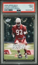 2008 Upper Deck Rookie Exclusives #RE57 Calais Campbell RC PSA 9 MINT POP 1