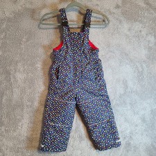 Hanna Andersson Blue Multicolored Polka Dot Snow Bib Overalls 100 Size 4 Unisex
