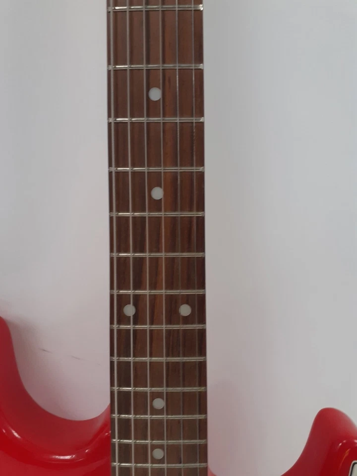 Elevation Red Electric Guitar Strat Style 6-String Rosewood Neck UNTESTED Retro  - Image 4 of 4