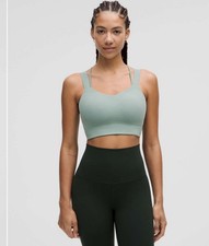 NWOT Lululemon Like a Cloud Longline Bra Sz6 Crater Blue-High Support Padded 68